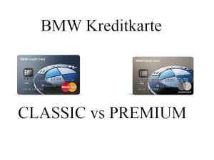 BMW Kreditkarte Classic Premium